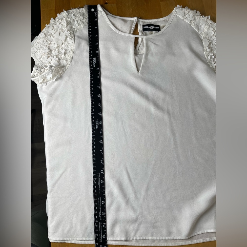 Karl Lagerfeld Paris White Blouse - Picture 14 of 15